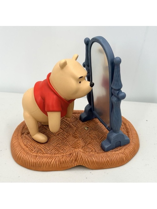 Disney Other - Disney Winnie the Pooh & Friends Winnie Looking in the Mirror Porcelain Figurine